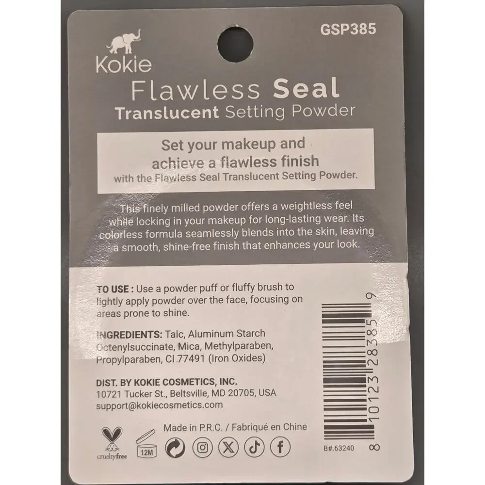 Kokie Flawless Seal Translucent Setting Powder